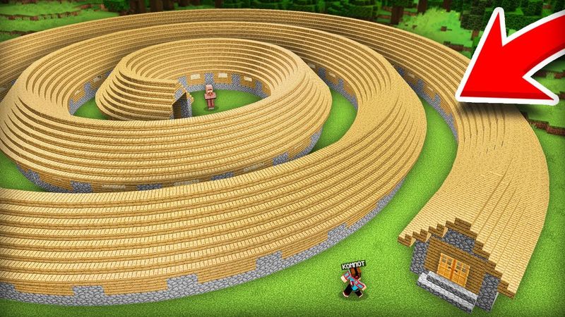 D’OÙ VIENT CETTE MAISON D’ILLUSION DANS NOTRE VILLAGE DANS MINECRAFT | Compot Minecraft