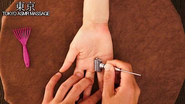 ASMR Tick-Tack-Sound macht schläfrig. Handmassage mit Rollen