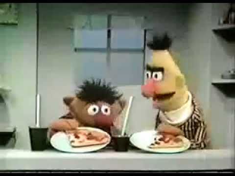 Sesame Street - Ernie & Bert - Pizza and Grape Juice