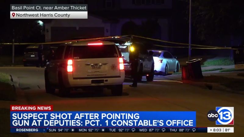 Man shot by Pct. 1deputies after pointing gun, constable's office says