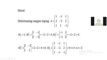 IQ U M Eshmamatova 2 ma'ruza davomi BHA,BHT