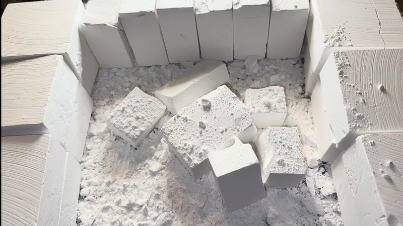 56 Fresh Blocks Crush ASMR 💕 Crunchy Soft Fresh Gym Chalk Crushing ASMR Oddlysatisfying Sleepaid