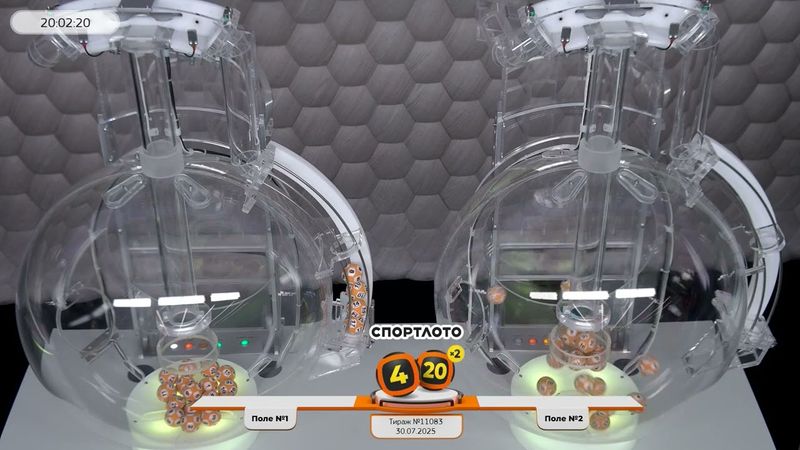 Столото представляет | Лотерея «Спортлото «4 из 20». Тираж № 11083  от 30.07.2025 г.