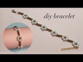 ￼ simple beaded bracelet make in 5 minutes…😍 ￼easy tutorial