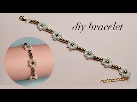 ￼ simple beaded bracelet make in 5 minutes…😍 ￼easy tutorial