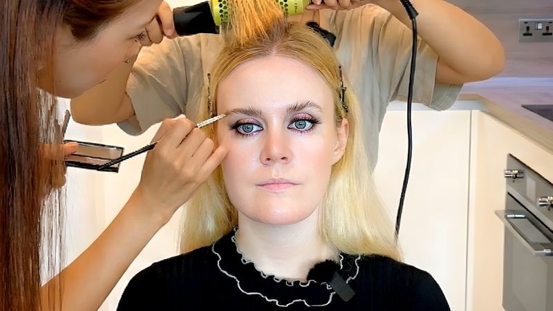 Styled again by two korean pro makeup and hair stylists ASMR