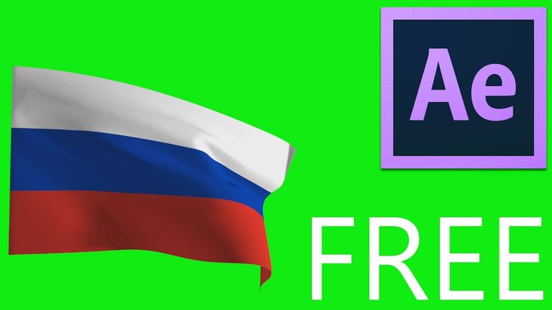 Russia 's Flag on green screen - Different views - Free Use - Флаг России на зеленом экране
