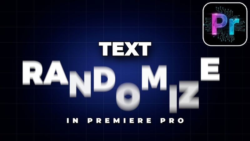 How To ANIMATE Randomized TEXT In Premiere Pro