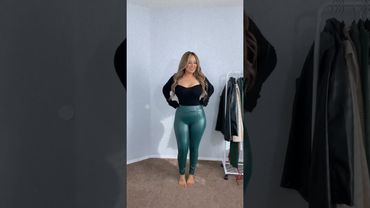 Elevate your style with bold pieces #leatherleggins #hunterpants