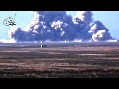 #شاهد :الثوار يدمرون جرافة عسكرية لقوات النظام بصاروخ تاو على جبهة المنصورة في سهل الغاب 13-12-2015
