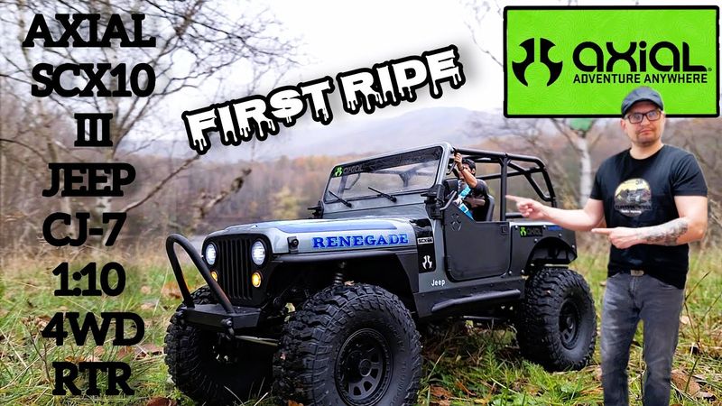 RC Jeep CJ-7 Axial SCX10 III scale 1/10 first ride
