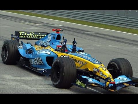 Fernando Alonso driving Renault F1 R25 in Abu Dhabi | AMAZING V10 SOUND