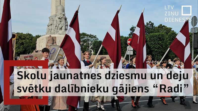 Skolu jaunatnes dziesmu un deju svētku dalībnieku gājiens “Radi”