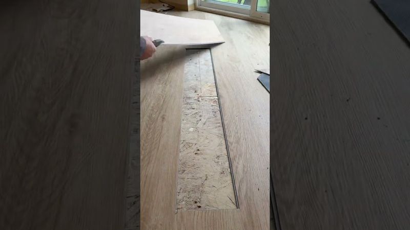How to repair LVP or Laminate floor #tools #construction #remodel #satisfying #fyp #laminate #stairs