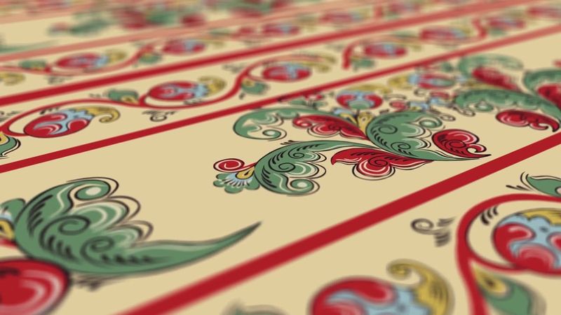 Борецкая роспись. Русский народный футаж