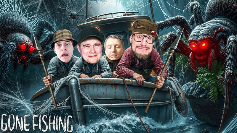 ЭТО НАША ПОСЛЕДНЯЯ РЫБАЛКА! Я БОЛЬШЕ НЕ ХОЧУ, ОЧЕНЬ СТРАШНО! ГИГАНТСКИЕ ПАУКИ ПОВСЮДУ В GONE FISHING