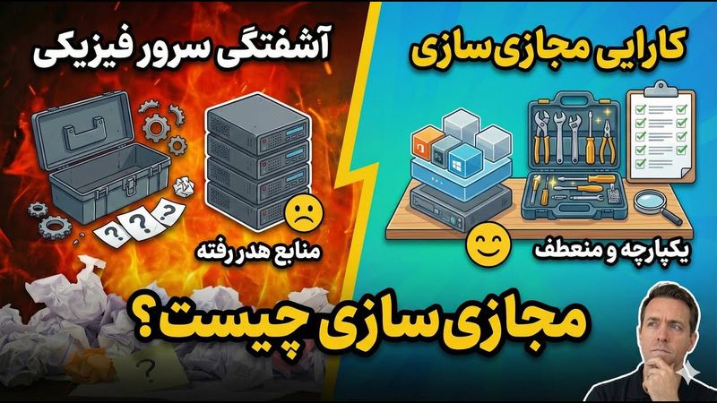 جنگ سرورها: فیزیکی 🆚 مجازی! چرا آینده متعلق به Virtualization است؟ 🥊