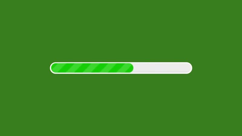 Animated Quiz Timer Loading Bar 3 Seconds - Green Screen (HD)