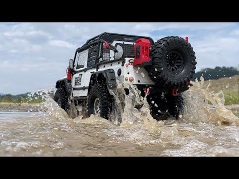 Traxxas TRX4 LAND ROVER DEFENDER Run & Off-road Driving 4X4 RC Car V.39| 4K |