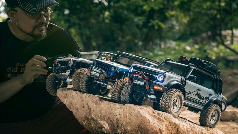 Rc Crawler Trx-4 Bronco vs SCX10 III Jeep JLU | Rc Cars Off Road