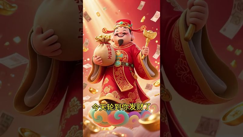 《到你發財》刷到我視頻的有緣人啊！風水輪流轉！今天輪到你發財！接不接！接了！轉發！功德無量！#正能量 #運勢 #財神到 #玄學 #國學文化 #道家文化 #民間傳說