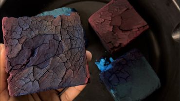 Flakey Dyed Gym Chalk Crush - Dusty Bsn - Satisfying Asmr