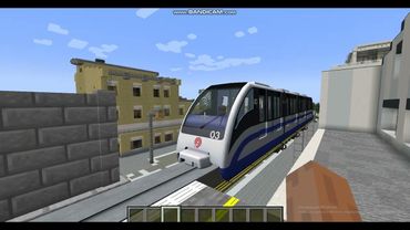 ПОЕЗДКА НА МОСКОВСКОМ МОНОРЕЛЬСЕ В МАЙНКРАФТ #Московскиймонорельс #майнкрафтмонорельс #монорельс