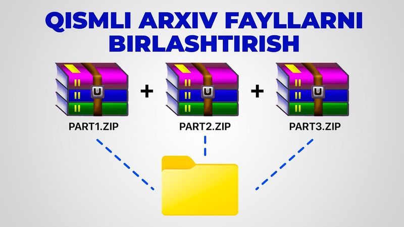 Telegramdan yuklab olingan qismlarga bo'lingan arxiv fayllarni birlashtirish
