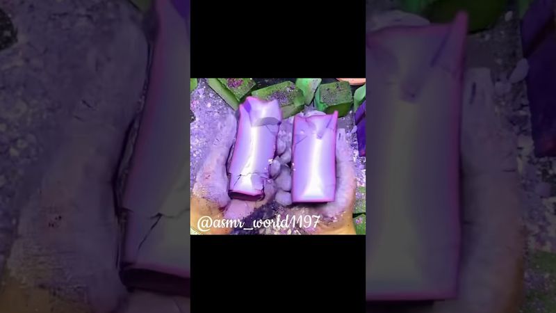 Purple Blocks #oddlysatisfying #relax #satisfying #soap #crunchy #viralvideo