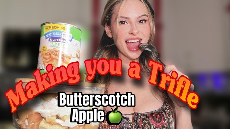 I made you an Apple Butterscotch Trifle! Soft spoken, follow along, cooking