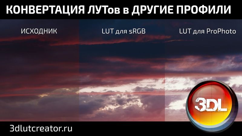 Как сконвертировать  LUT в другое цветовое пространство