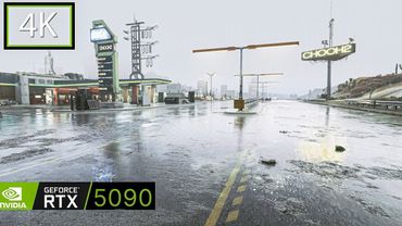 Cyberpunk 2077 Relaxing Rain Walk RTX 5090