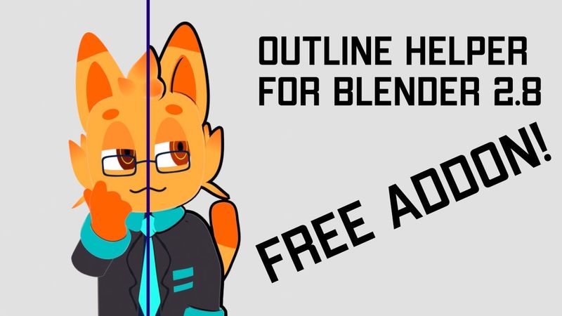 [Free] Outline Helper Addon for Blender 2.8/2.9/3.x/4.x (Tutorial)