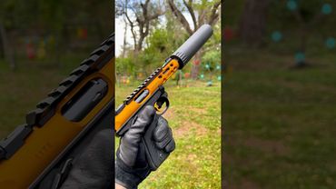 Gold Ruger Mark IV with R45 silencer