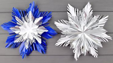 Как сделать САМУЮ ПУШИСТУЮ СНЕЖИНКУ из бумаги