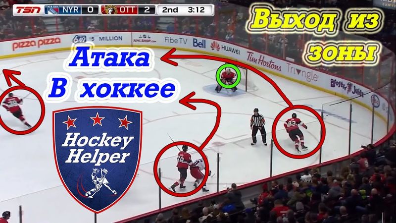 Выход из зоны и атака с ходу в хоккее