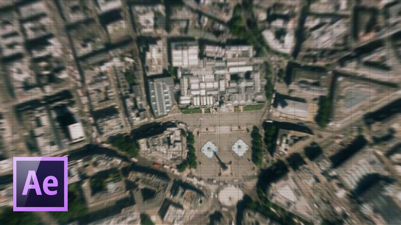 Эффект приближения со спутника в After Effects.