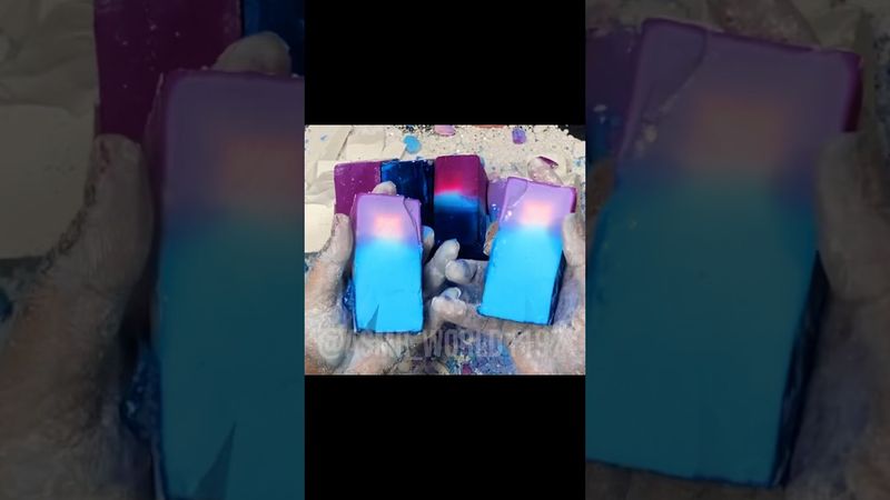 Blue and Purple #relax #crunchycrumbles #oddlysatisfying #slime #satisfying #satisfy #chalkasmr