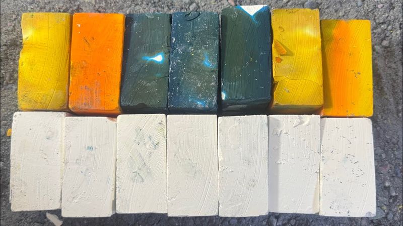 Fresh Gym Chalk + Vibrant Colors | Gym Chalk ASMR | Oddly Satisfying 