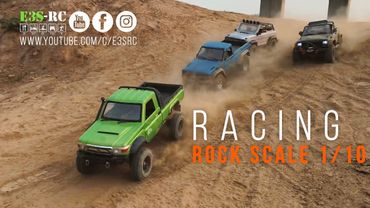 E3S-RC/ Rock Scale 1/10 Race Land Cruiser 70 -TRX4 vs Jeep Comanche-SCX10/ HORC Team