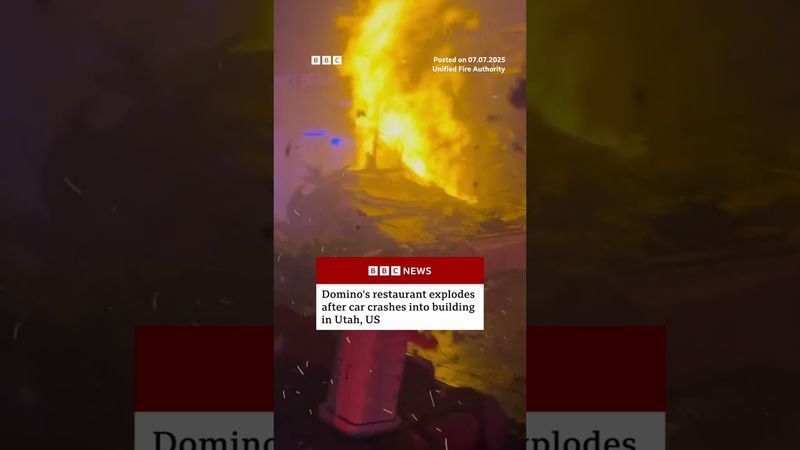 Over 60 firefighters were involved in efforts to tackle the blaze. #Utah #US #BBCNews