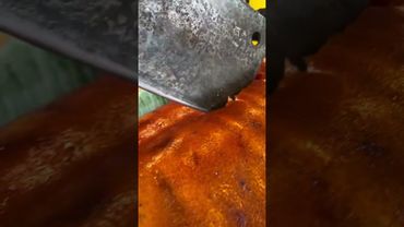 Listen to the crispyness while slicing the Letchon!😱 #mukbang #letchon #baboy #foodie