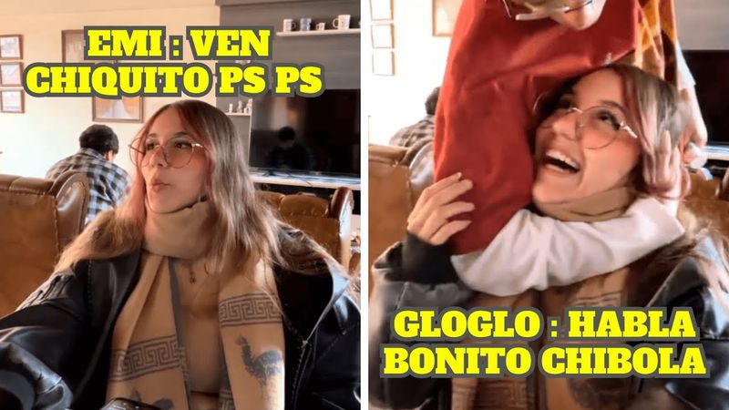 EMIKUKIS LE SILVA COMO PERRO A GLOGLO Y ÉL LA AHORCA