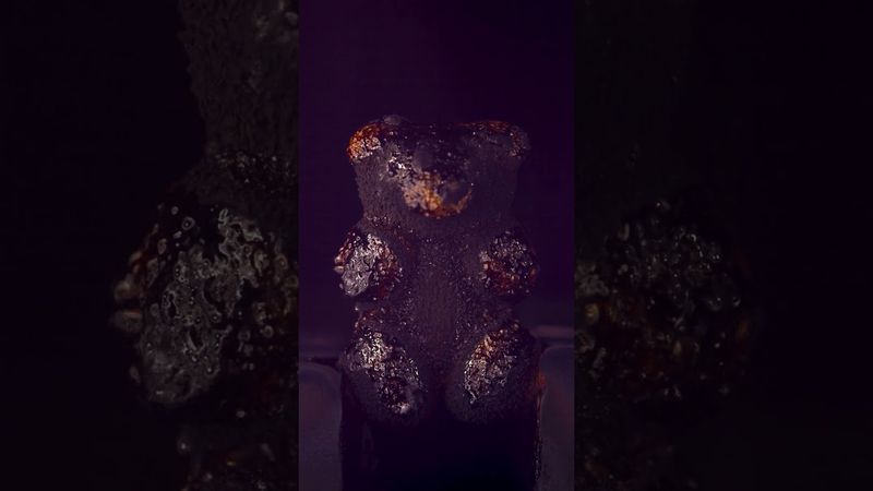 Plastic Gummy Bear On Fire