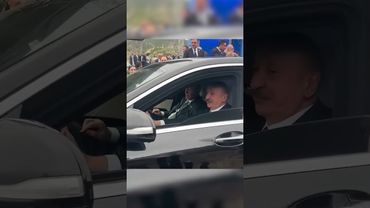 Ильхам Алиев сел за руль и прокатил Эрдогана по Лачину