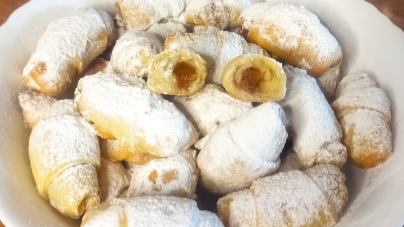 🇺🇦😋ПІСНІ РОГАЛИКИ з повидлом,просто,швидко та дуже смачно.😋🇺🇦