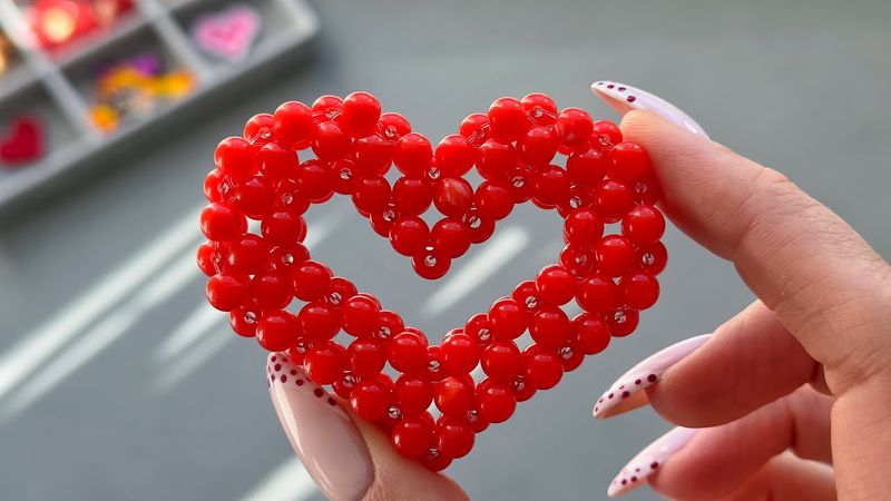 DIY 3D Beaded Heart Tutorial | How to Make a Beaded Heart with a Hole