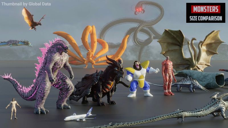Monsters Size Comparison 2025 | 3d Animation Size Comparison