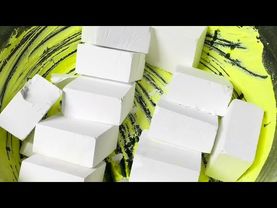 Yellow Pasted Bowl with Chalk Blocks