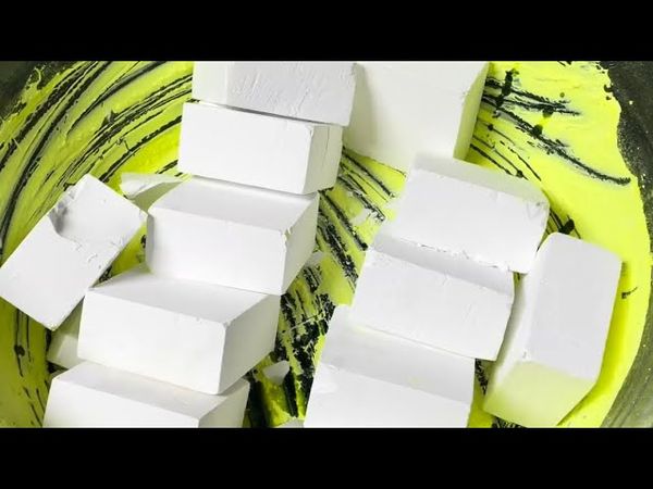 Yellow Pasted Bowl with Chalk Blocks